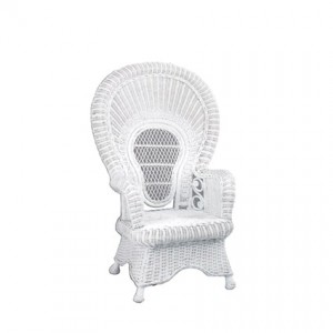 White Wicker Baby Shower Chair