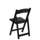 Black Padded Chair (Back View) - AC Party Rentals