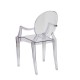 Ghost Chair with Arms (Back View)- AC Party Rentals