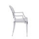 Ghost Chair with Arms (Side View) - AC Party Rentals