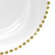 Glass Charger Gold Beaded 13 (Closeup) - AC Party Rentals