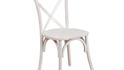 Napa Cross Back Chair (Whitewash) - AC Party Rentals