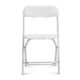 White Folding Chair Aluminum Frame : Front View - AC Party Rentals