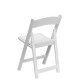 White Padded Chair (Back View) - AC Party Rentals