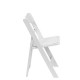 White Padded Chair (Side View) - AC Party Rentals